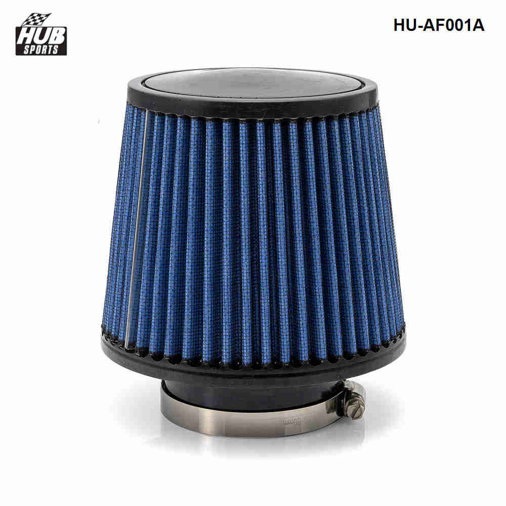 Hubsports Air Filter 3" 76mm Air Intake Filter Height High Flow Cone Cold Air Intake Performance For Toyota corolla HU-AF001A: Blue