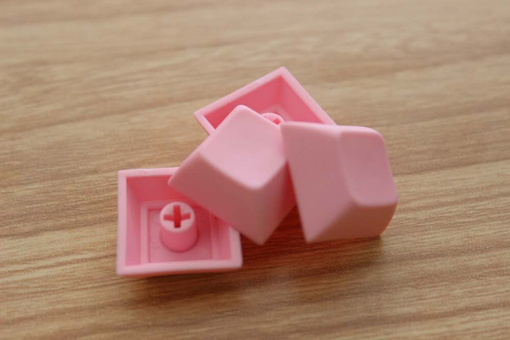 9pcs PBT DSA Keycaps Blank for MX Switches Mechanical Keyboard Lake Blue: Pink