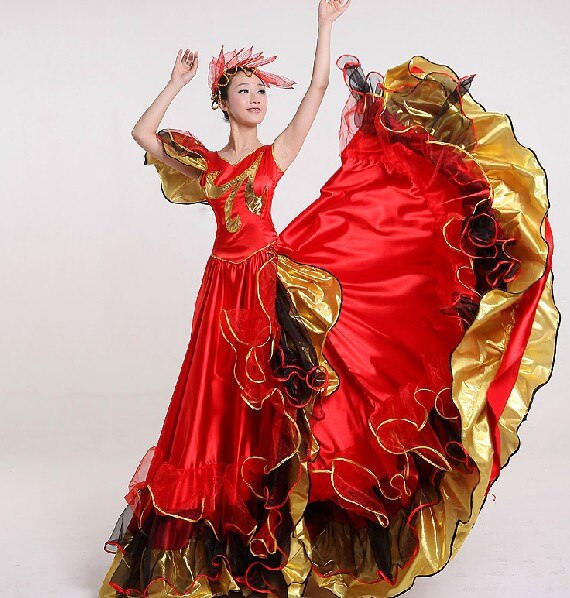Vestido de baile Flamenco para mujer, vestido de baile Doble Paso para adultos, traje de Flamenco para chica, vestidos de baile Flamenco