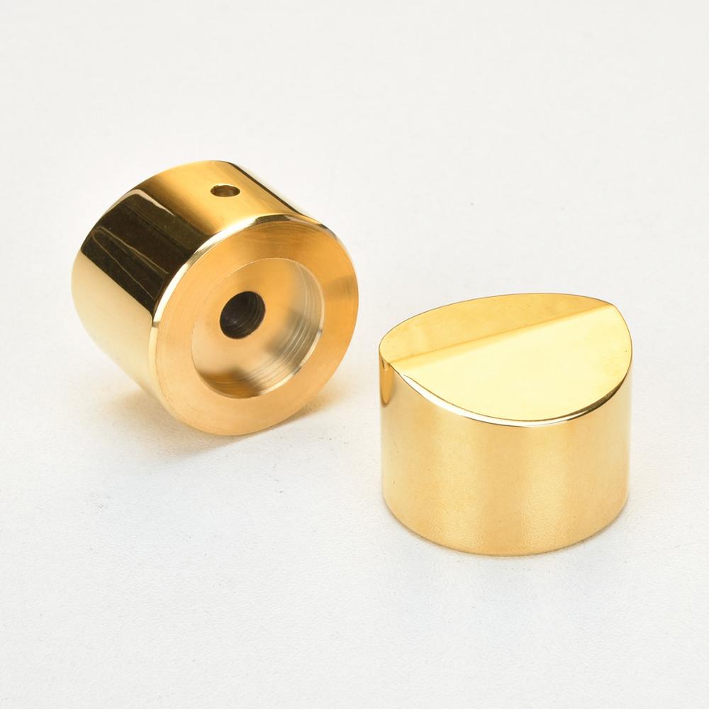 High-gloss golden stainless steel knob Solid stainless steel knob potentiometer knob 30mm diameter