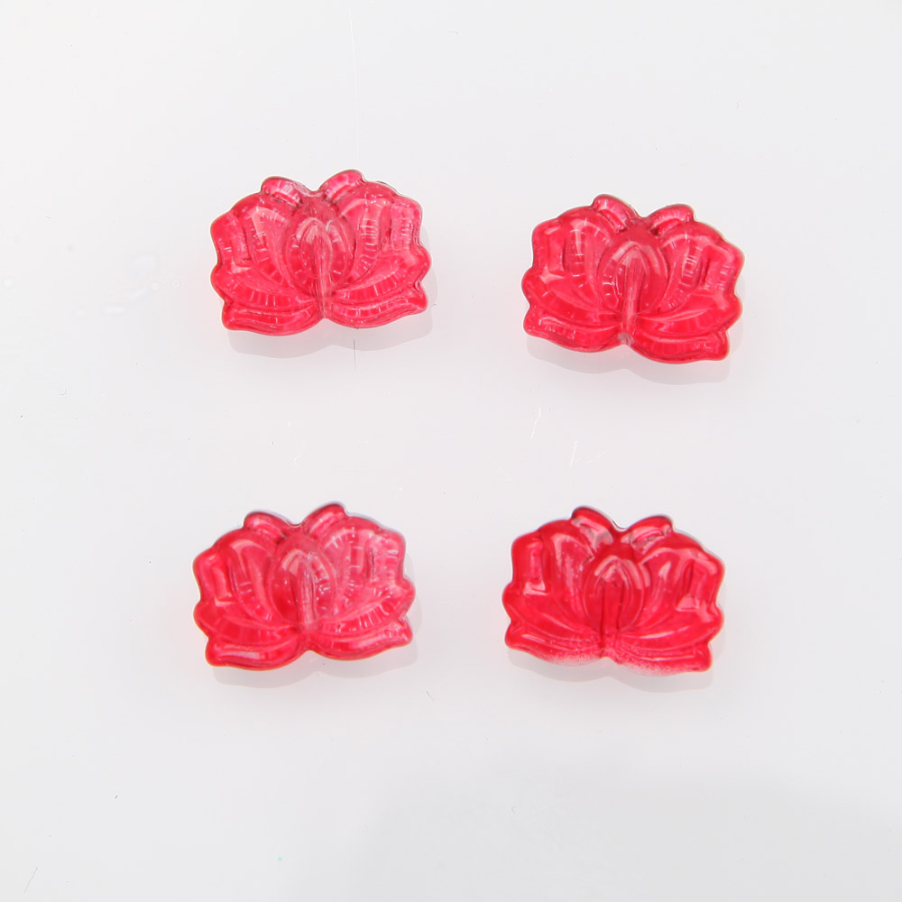 50PCS Flower Glass Beads Charms Pendant Necklace for Jewelry Making Supplies Beaded Findings DIY 10*14mm