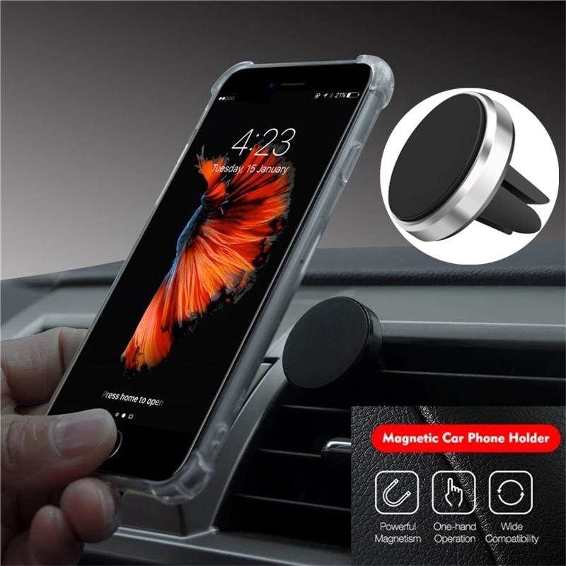 Metal Magnetic Phone Holder in Car Air Vent Mount Magnet Stand Smartphones Holder Support All Mobile Phone For iPhone Huawei