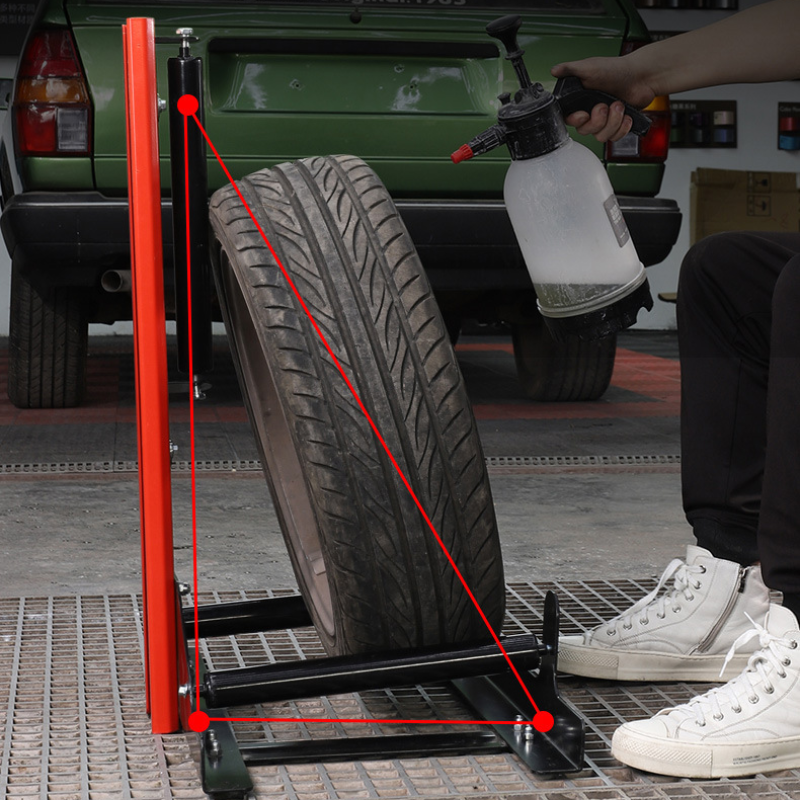 Autodetailing rolstandaard voor wielen 360 ° banden- en wieldetailingsysteem auto-reinigingsapparatuur velg- en bandenreinigerstandaard