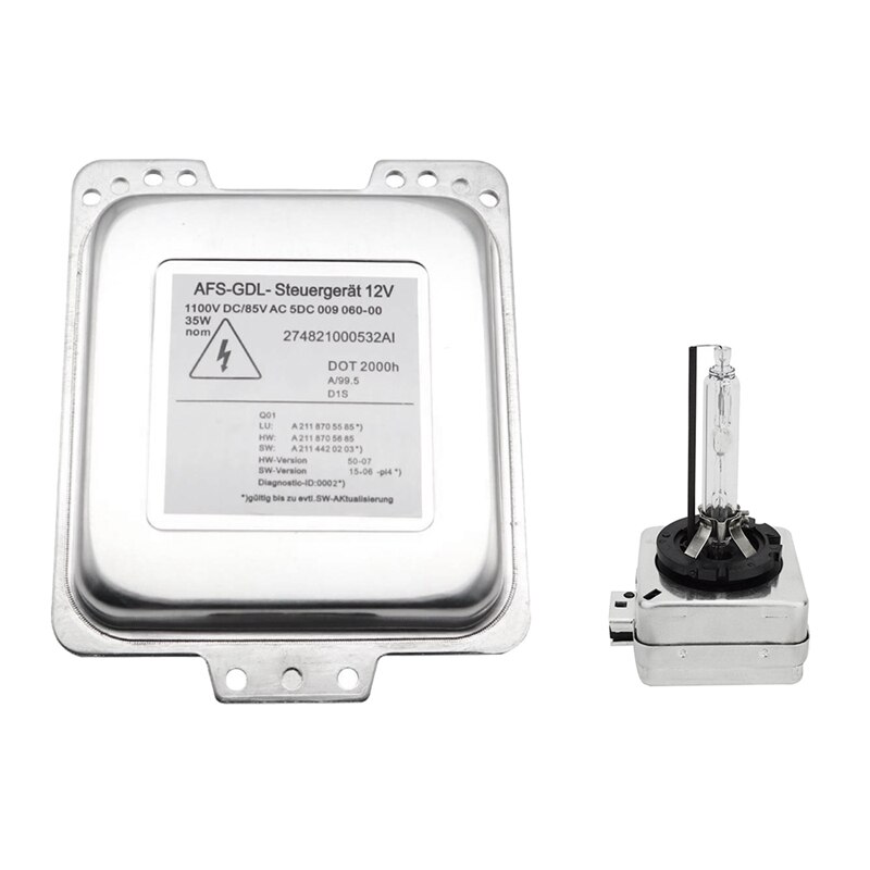 for AFS-GDL Mercedes-Benz E Cl W211 5DC009060-00 HID Xenon Headlight Ballast Control Module & Bulb 4300K D1S/R