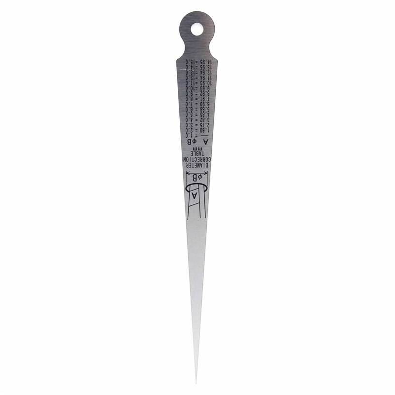 SHINWA Gap Ruler Wedge Feeler Stainless Steel Hole Ruler Aperture Gauge Tapered Ruler Inner