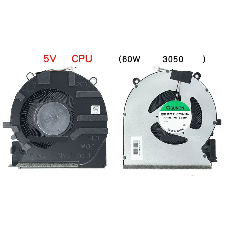ventilador de refrigeración genuino para CPU de ordenador portátil GPU para HP Victus 7/8 16-D 16-E TPN-Q263 Q264 M75721 M75723 M7572: RED