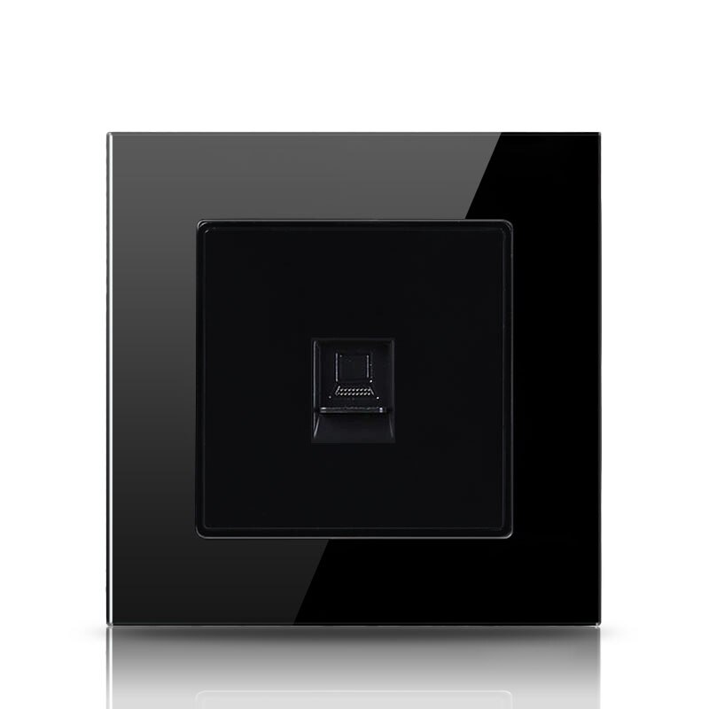 Atlectric  rj45 & tv-portar dubbla  rj45 datauttag tv-port vägguttag dator tv-kontakt paneluttag härdat glas: Rj45 utlopp