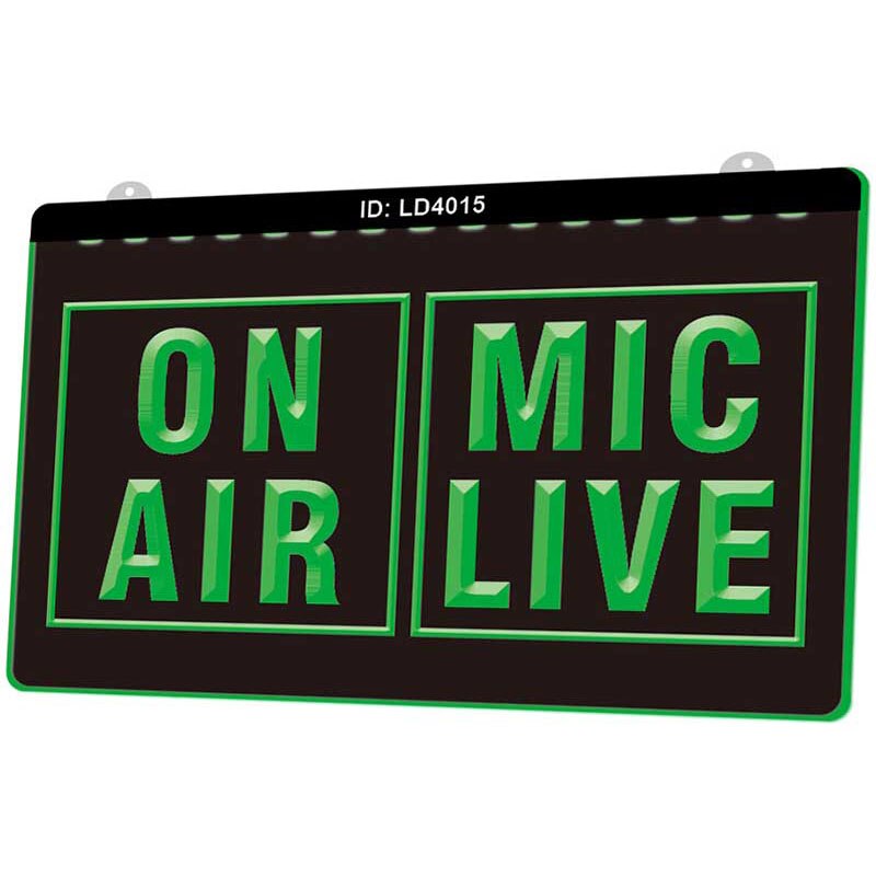 LD4015 sur Air Mic Live panneau lumineux à LED de gravure 3D plusieurs couleurs libre au détail