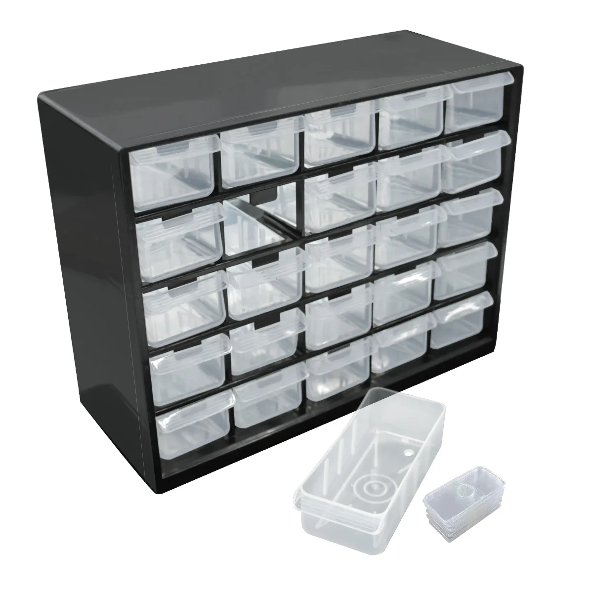 25 Multi-grid Drawer Parts Box Wall-mounted Screw Classification Component Box Tool Case electronic components Storage ToolBox