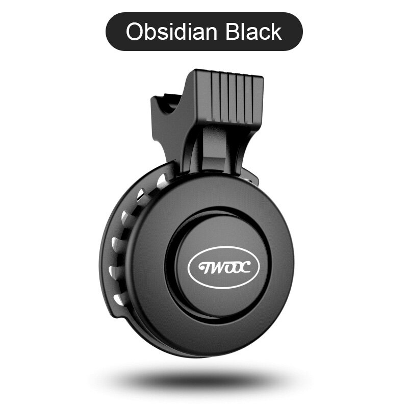 Bocina eléctrica de ciclismo recargable por USB, manillar resistente al agua de 120dB, sonido de alarma para bicicleta de montaña y carretera, accesorios para ciclismo: Black