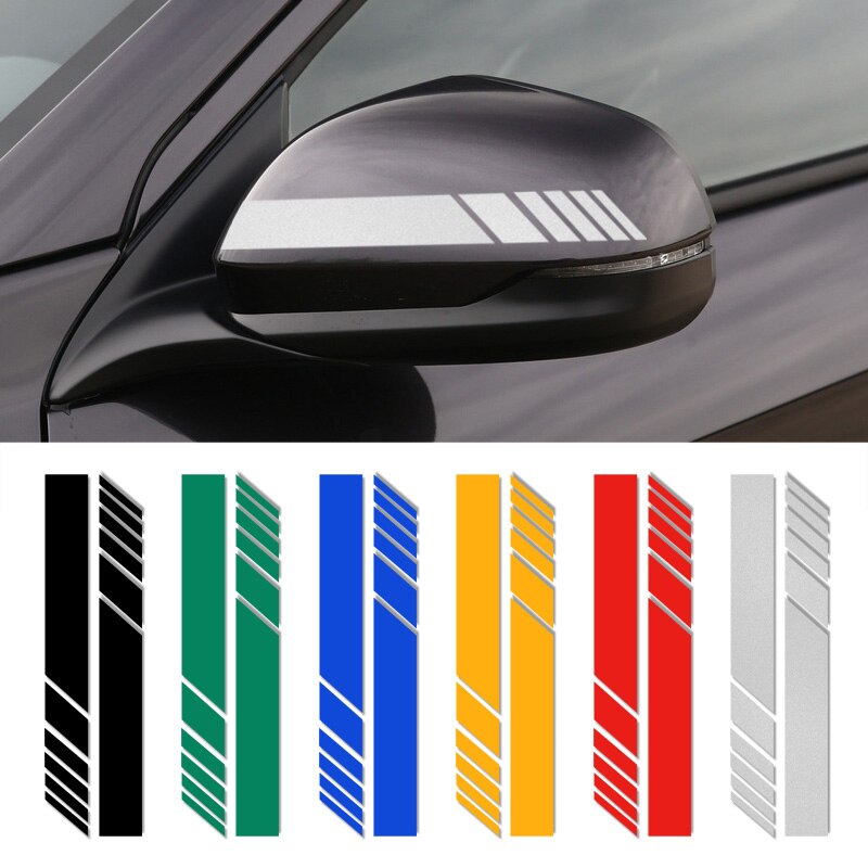 Car-styling Side Rear View Mirror Stripes Stickers for Volvo S40 S60 S80 S90 S40 XC60 XC90 V40 V60 V90 C30 XC40 XC70 V70