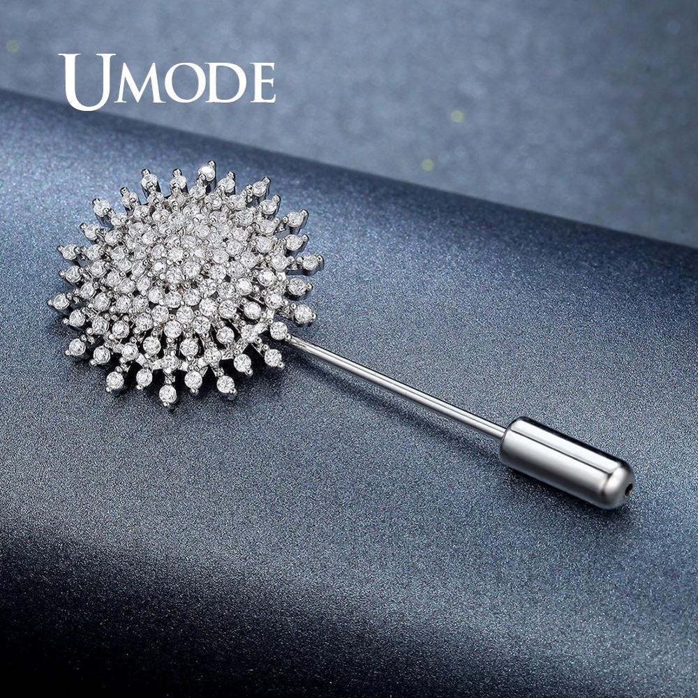 UMODE Sonne Blume Broschen für Frauen Hochzeit Braut Schmuck Geburtstag Party Kleidung Accessoires Brosche Zirkon Pins UX0009