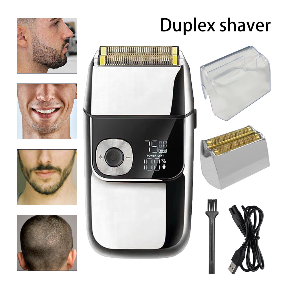 Kemei – rasoir électrique pour hommes, outil de coupe de cheveux avec chargeur USB rapide et écran LCD