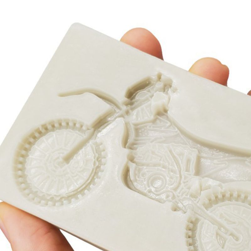 Moules 3D en Silicone pour moto, gâteau de Sugarcraft, décoration, moule de Fondant, cuisson DIY
