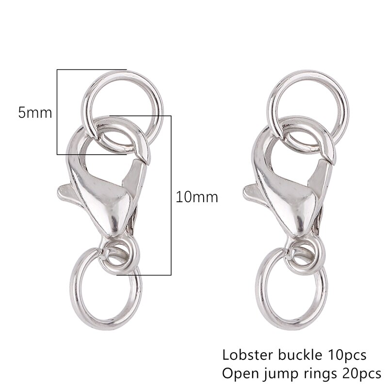 10 sztuk/partia ze stali nierdzewnej pozłacane zapięciem Lobster Jump pierścienie dla bransoletka naszyjnik łańcuchy DIY tworzenia biżuterii ustalenia dostaw: 02