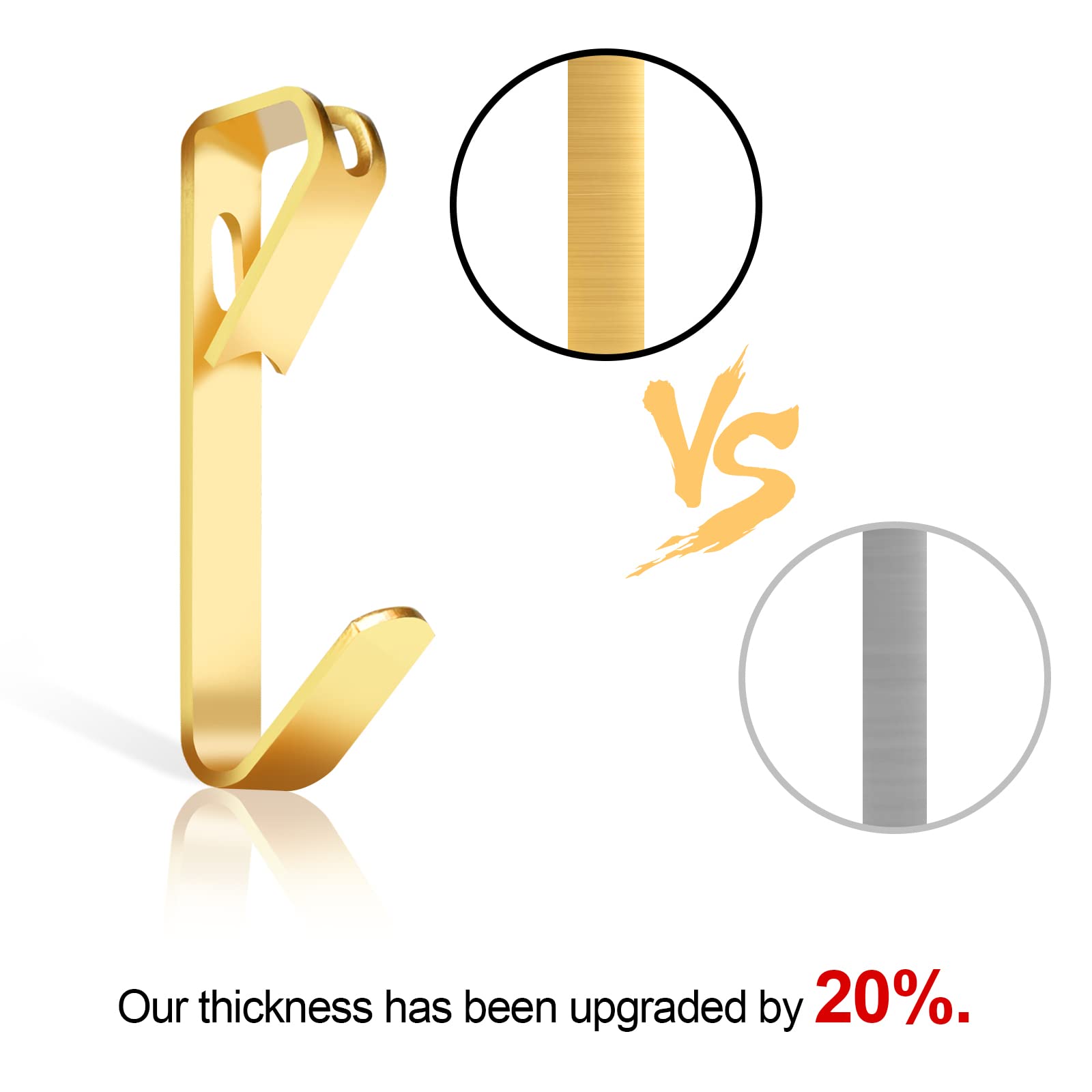 184-delige foto-ophangset, 20 pond, 30 pond en 50 pond fotohangers, goudkleurige metalen metalen foto-ophanghaken met spijkers