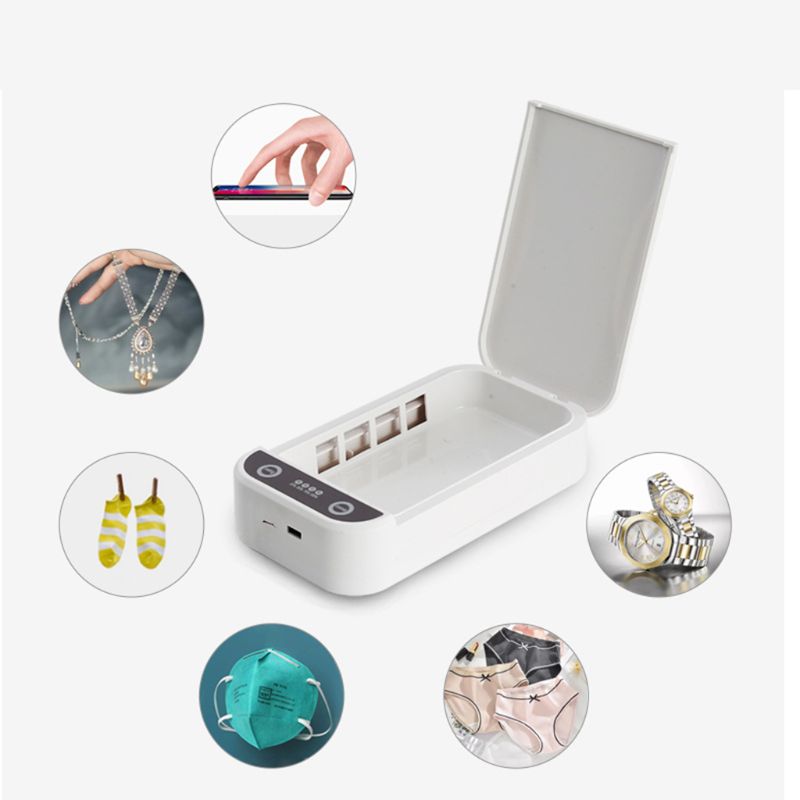 USB UV Sterilizer LED Disinfection Device Uv Sterilizer Box Ultraviolet Light Disinfection Box Cleaning Tool for Beauty