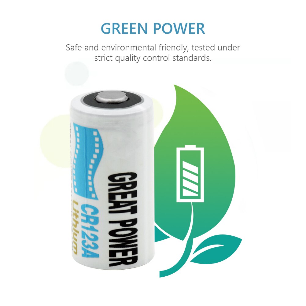 4 Pcs 3V Volt 1300mAh CR123A CR123 LiMnO2 Replacement Batteries For Smoke Detector Wireless Security System E-pencil Weighter