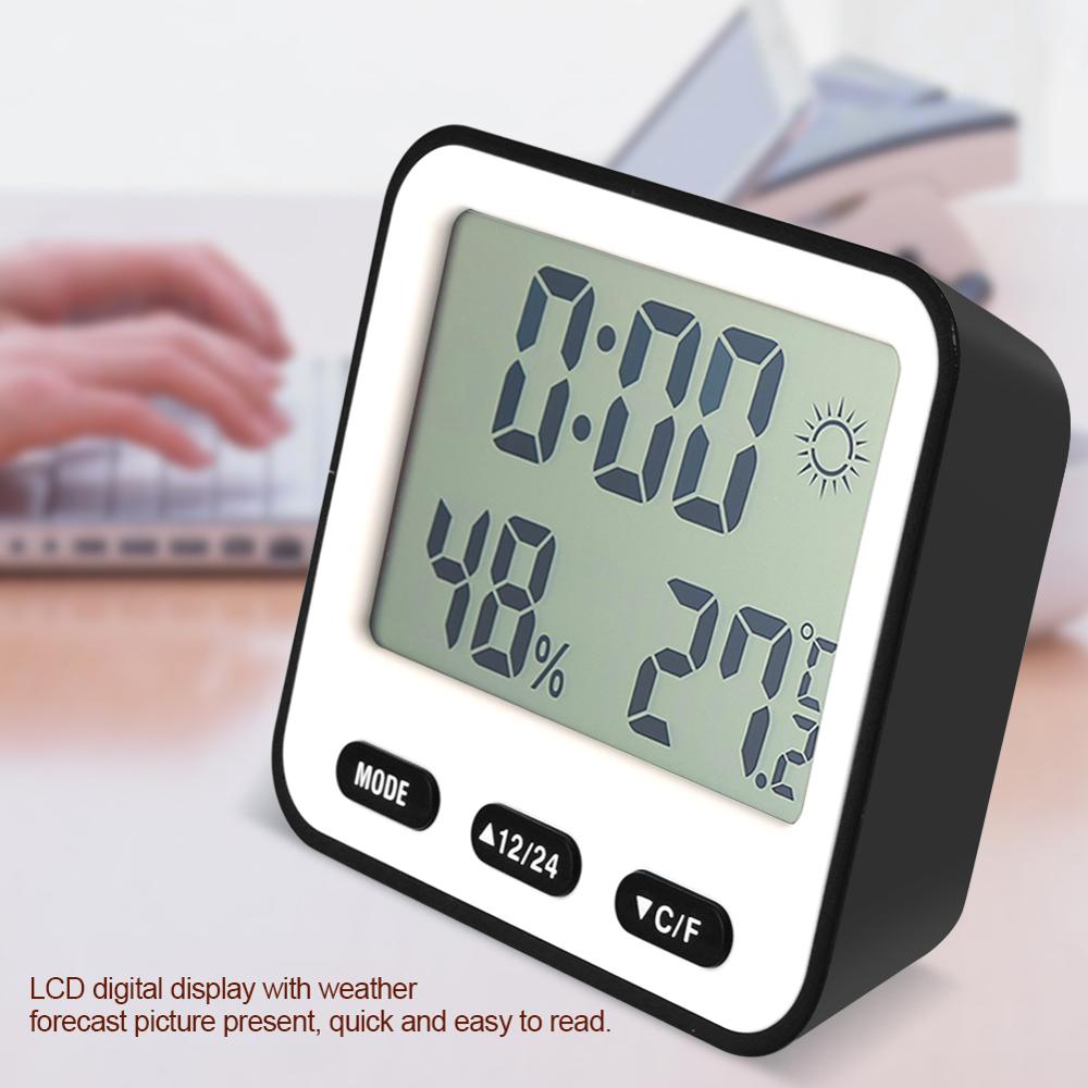 Room LCD Timer Multi-function Digital Alarm Clock WithTemperature and humidity Electronic Digital Thermometer Clocks Hygrometer