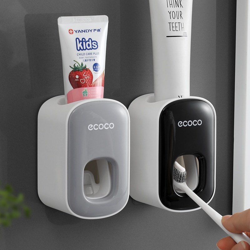 Distributeur mural automatique de dentifrice et porte-brosse, ensemble d&#39;accessoires de salle de bains, pressoir de pâte à dents, distribution toilette, outil de suspension