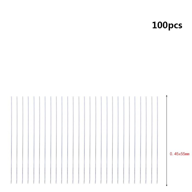100PCS Beading Needle Tools for Jewelry Making DIY Hand Stitches Sewing Needles DIY Embroidery Long Fine Steel Needle: W