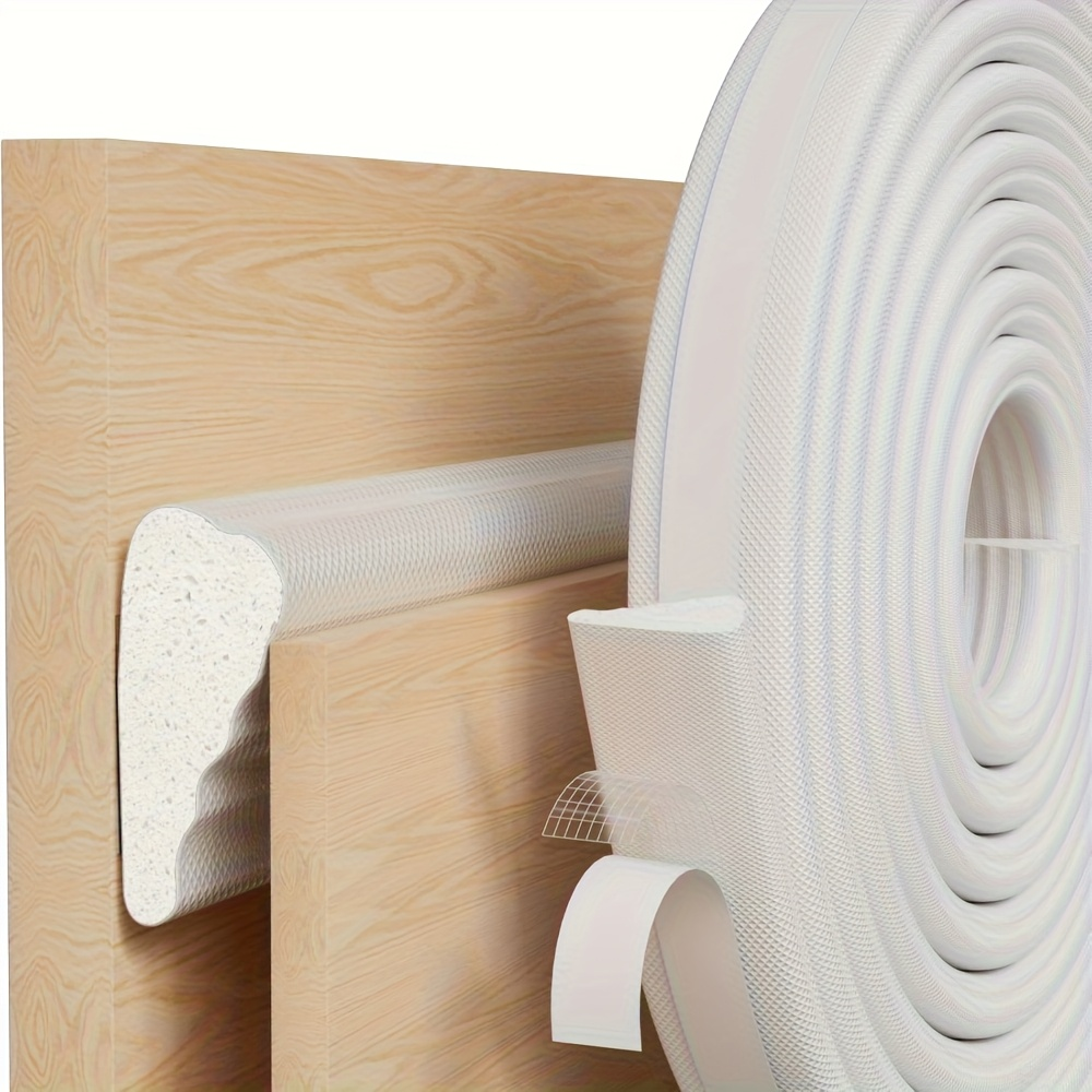 3M Window Door Weather Seal Strip–Adhesive Acoustic Foam Wedge Windproof&Soundproof Gap Filler for Doors Windows Insulation