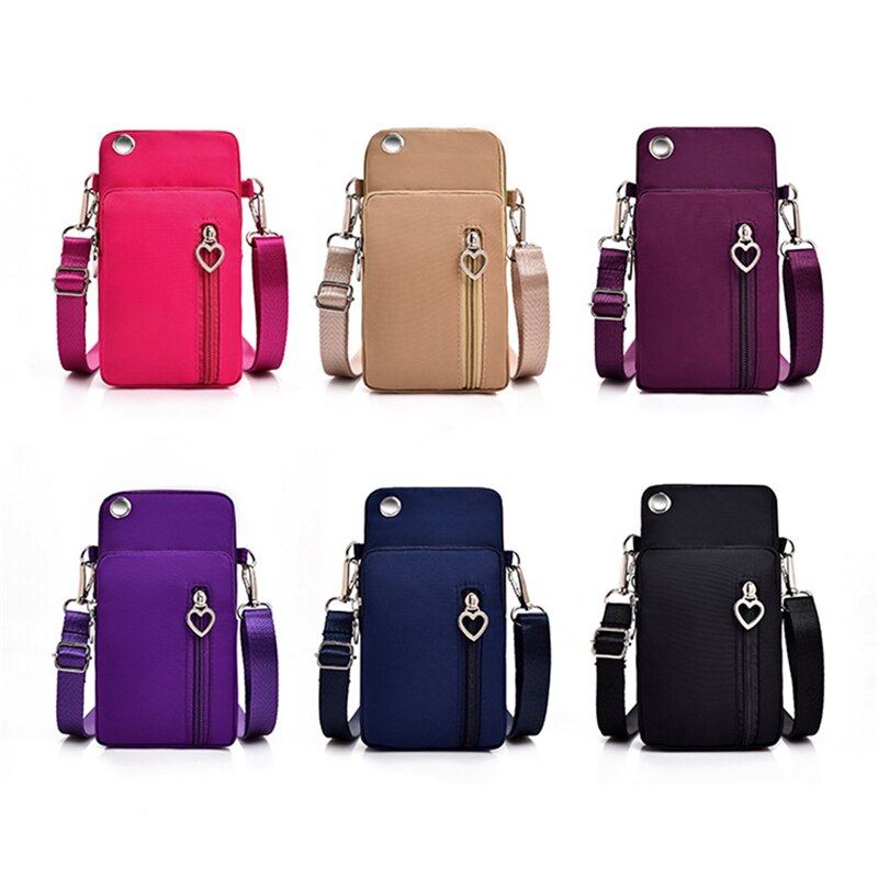 Femme sac de messager Mini sac à bandoulière diagonale multi-fonction téléphone portable sac extérieur écouteur pochette sport sac à bandoulière