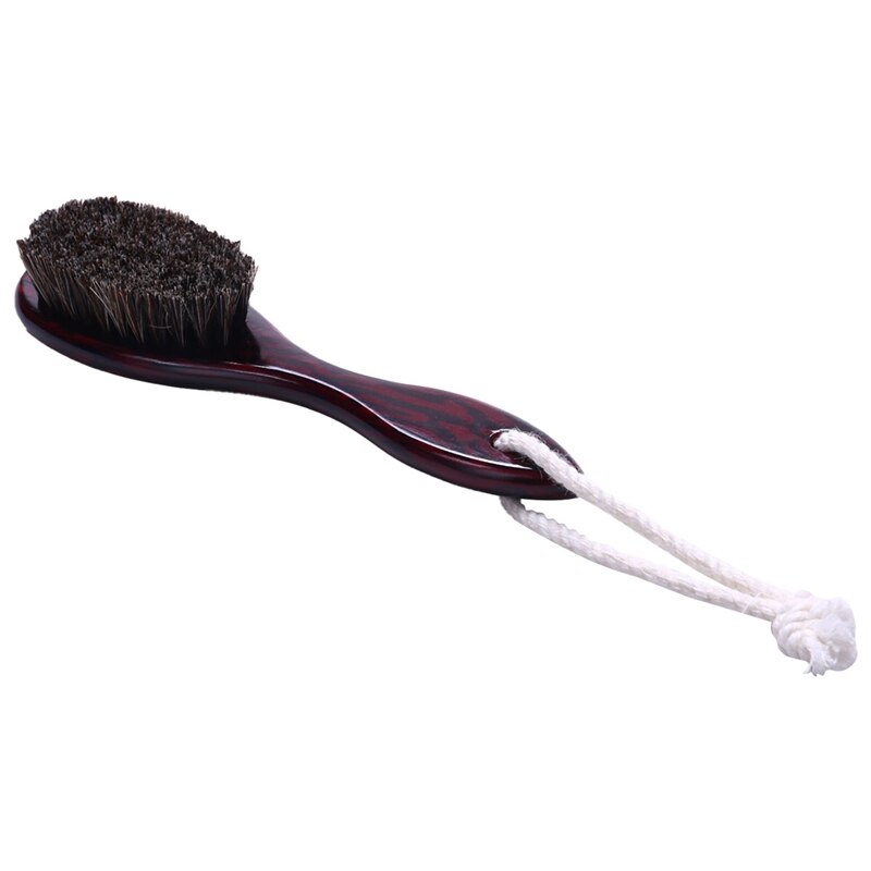 Natuurlijke Zachte Geit Haren Haar Vegen Borstel Baard Kam Ovale Houten Handvat Kapper Stof Borstel Voor Gebroken Haar Schoonmaken Tool