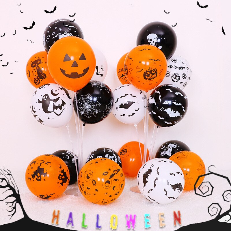 100 Pcs Halloween Ballon Feestartikelen Decoratie Afdrukken Ballon Dikke Latex 12 Inch Ronde Ballon