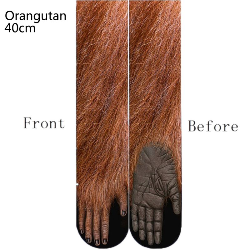 Neue 3D Druck Erwachsenen Tier Pfote Socken Unisex Crew Katze Lange Aktien Elastische Atmungsaktive Socke Hund Pferd Zebra Schwein Katze pfote