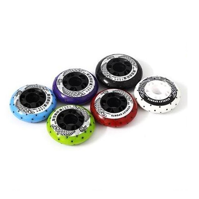 52 Fire Stenen Roller 8 Stks/partij 85A Inline Skates Wielen Sliding Roller Wielen Slalom Gratis Schaatsen Wielen 72 76 80mm LZ102