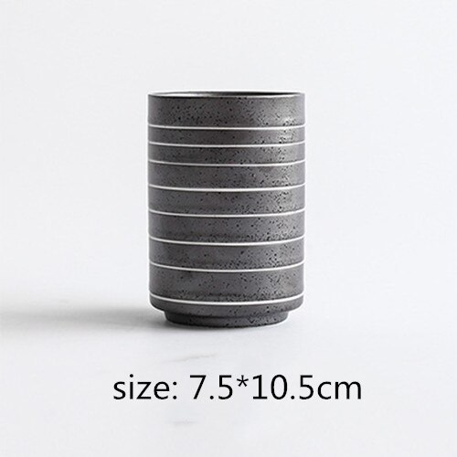 Grote waterbeker in japanse stijl, beschilderde watermok, theekop van steengoedkeramiek, handbeschilderd keukendrinkgerei, rechte theekom: B