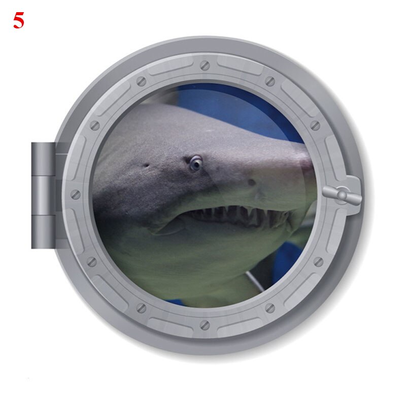 1pc Underwater Fish Wall Stickers Waterproof Cute Capybara Dolphin Pvc Decals Stickers For Bathroom Washing Machine Decoration