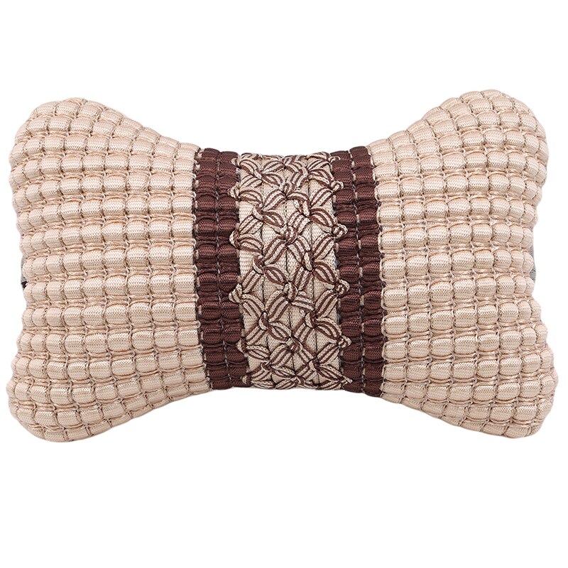 Almohadas para cuello de coche, reposacabezas transpirable, almohadas para asiento, almohadas para el cuello, accesorios interiores de estilo de coche: Beige