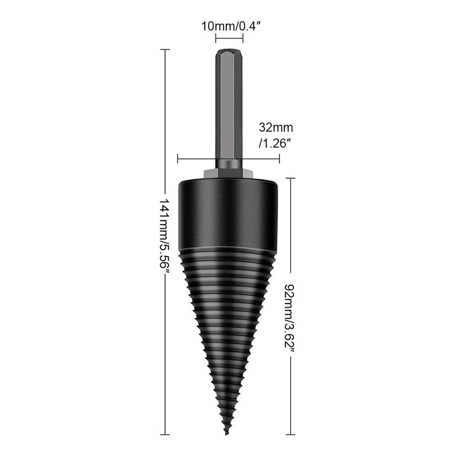 F # Brandhout Machine Boor Hout Ruimer Punch Beetje Voor Split Hout Kegel-Boren Tool Handig Moeiteloos Brandhout Boor bit Tool: C