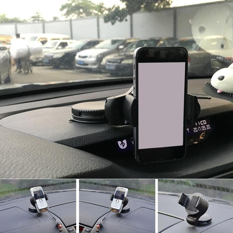 Universal Car Mobile Phone Holder 360 Degree Rotatable Car Windscreen Suction Cup Mount Phone Holder Stand Stretchable Clamp Arm