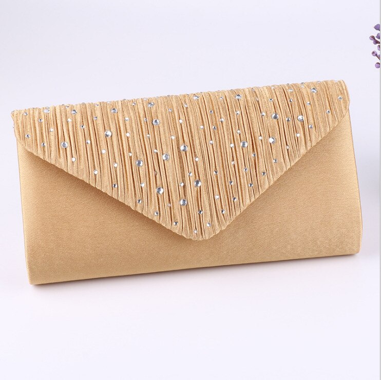 Vrouwen Glitter Portemonnee Clutch Bag Dames Kwastje Avond Wedding Handtas Party Prom Portemonnee Keten: Goud