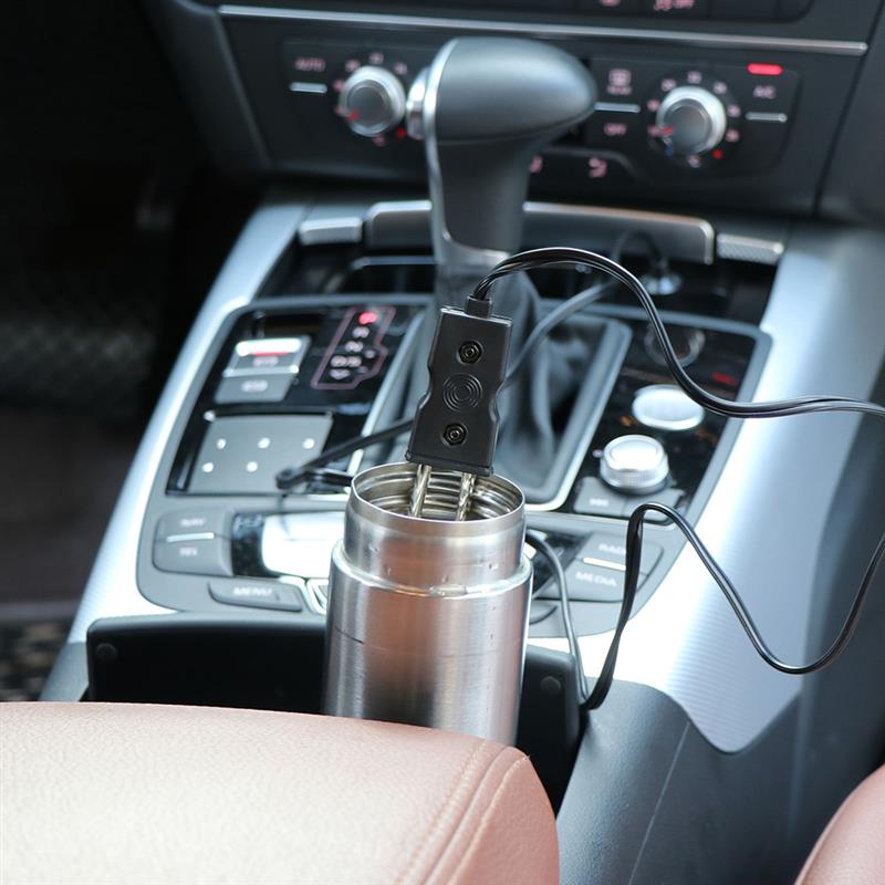Calentador de bebidas portátil de 12V para coche, seguro, 12V, calentador de inmersión para coche, té y café líquido de inmersión para calentador de agua,