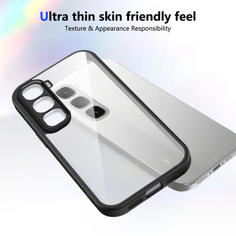 Funda de silicona transparente para Infinix 60 Pro Plus 60i Hot60 Hot60i PC trasera TPU parachoques a prueba de golpes fundas de teléfono transparentes