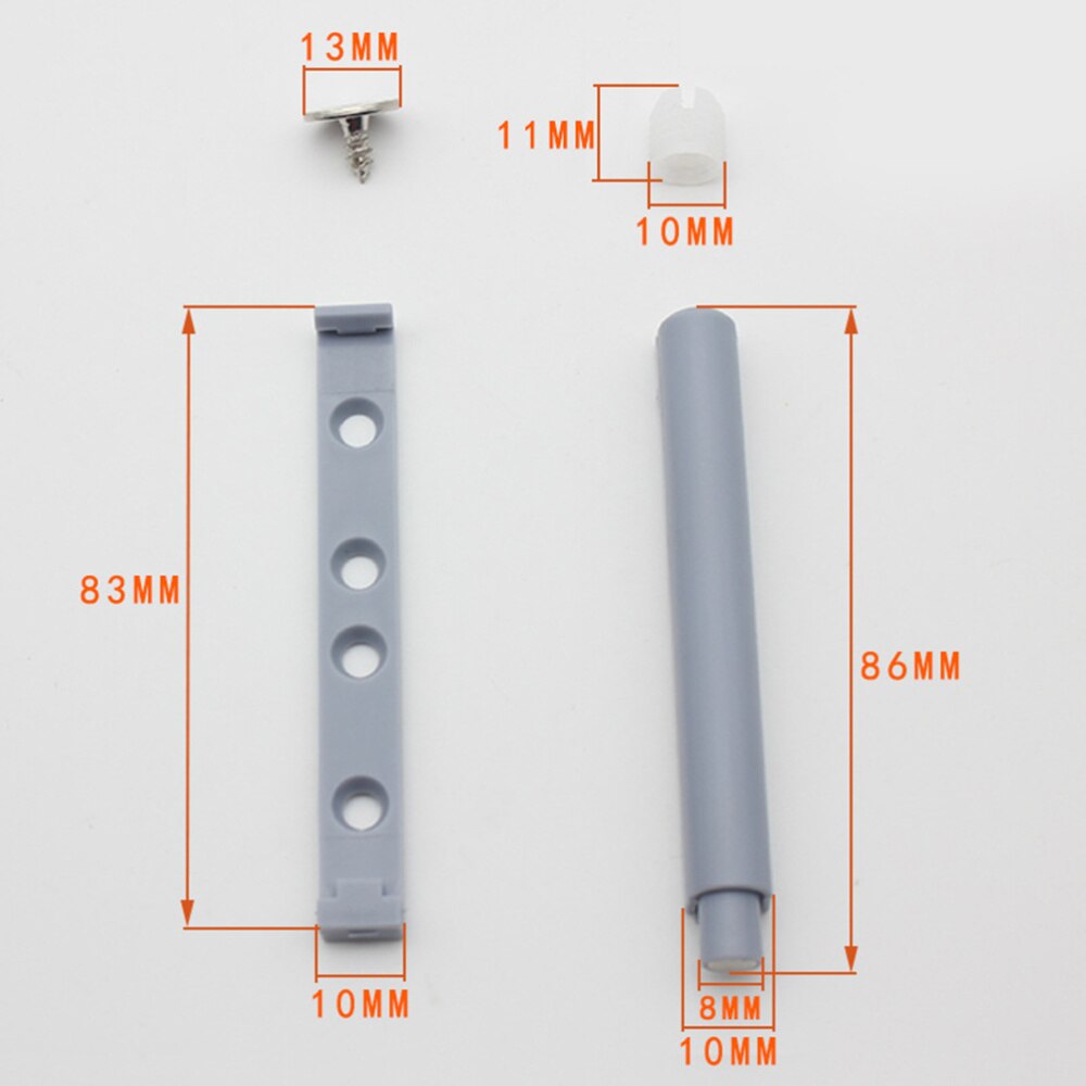 5Pcs Kastdeur Touch Open Systeem Demper Buffer Met Magneet Abs Lade Deur Kast Scharnieren
