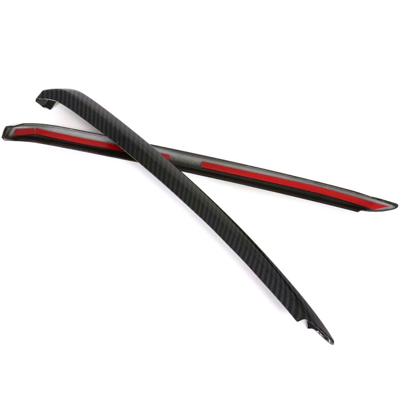 Decoración Para coche 2 uds ABS fibra de carbono frontal antiniebla ceja moldura cubierta para Mazda 6 Atenza