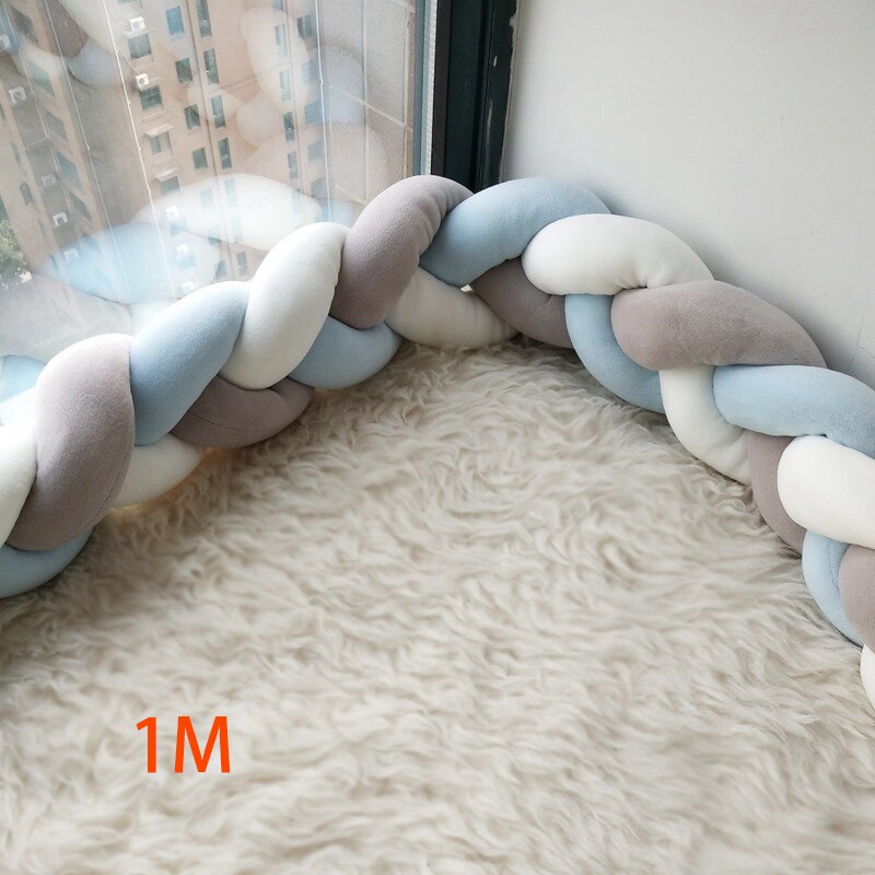 1M/2M Baby Bed Bumper Warm Bumpers in the Crib Kids For Newborn Babe Pillow Cushion Cot Room Infant Knot Things Protector Kids: LTMM042-1