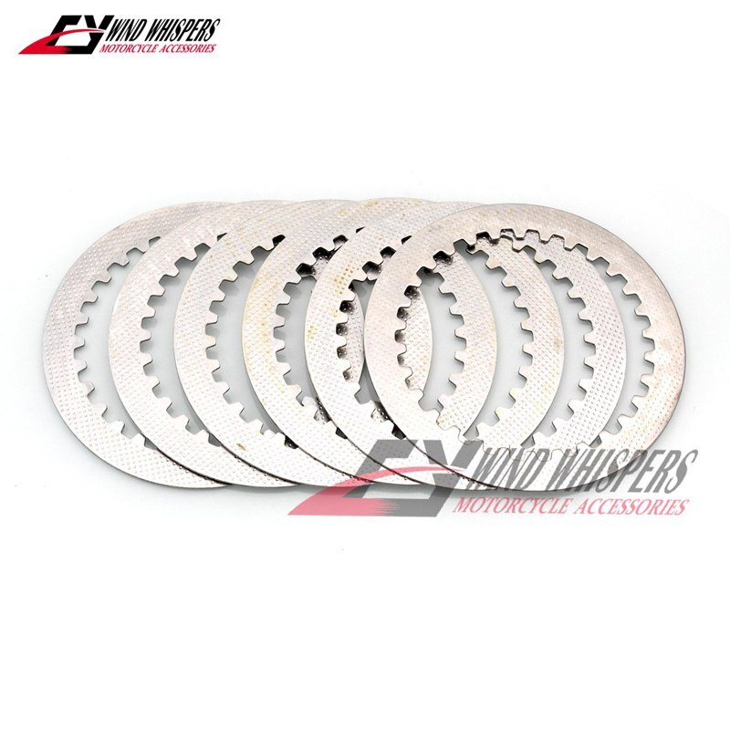 Placas de embrague de acero de fricción, juego de discos para Yamaha XVS 650, Drag Star, v-star Classic, FZ-07, MT07, XSR 700, MTN 690, FZ8: Steel X 6PCS