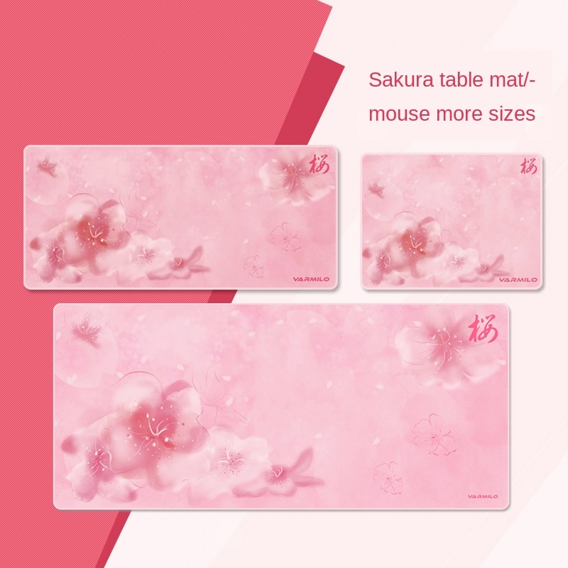 Varmilo Sakura Mouse Pad Edging E-Sports Game Table Pad Pink Girl's Mouse Pad