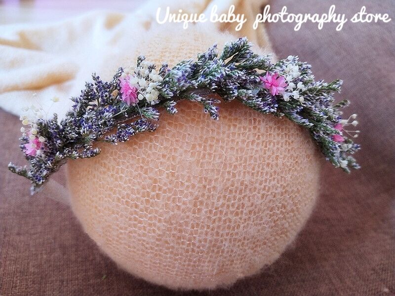 Accesorios para bebé, diadema con flores para infantil, estudio hecho a mano, accesorios de fotografía recién nacido, diadema de Navidad, diademas de boda: 2