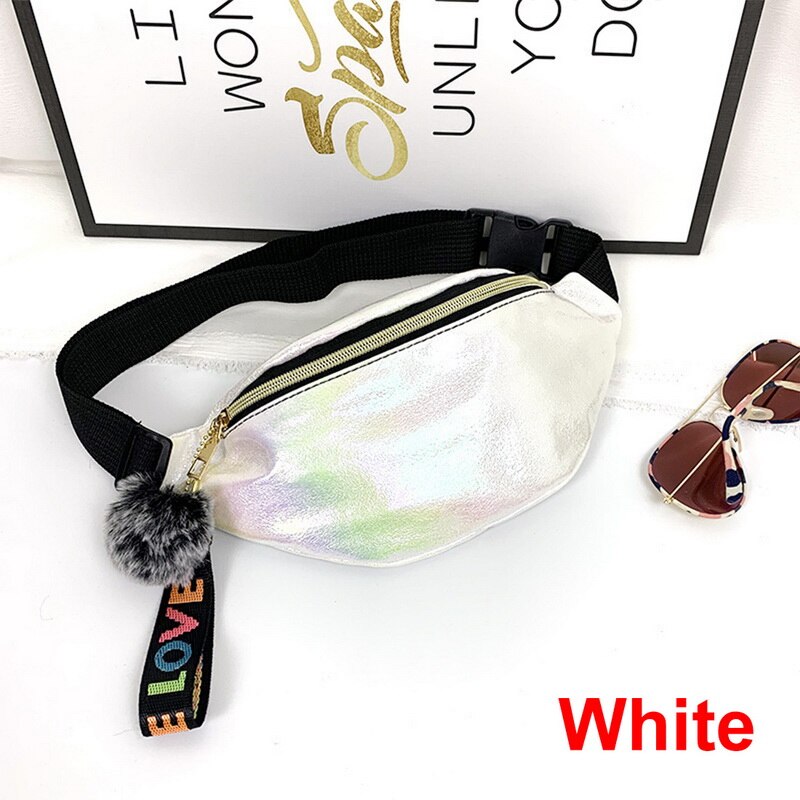 Prismatic Pattern Belt Bags Cute Fanny Pack Candy Colors Waist Bags Shoulder Crossbody Bag PU Leather Women Party: style 1-E