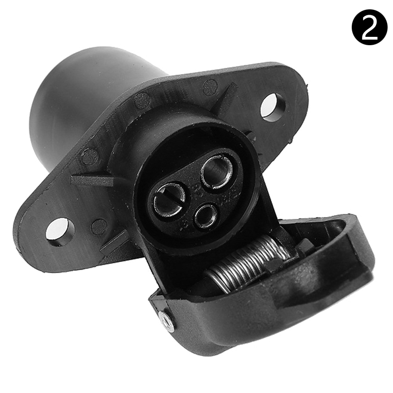 3 Pin Trailer Socket Connectors Round 3 Pole Plug-in Trailer Tractor Plug for Electrical Caravan Truck 12V: WHITE