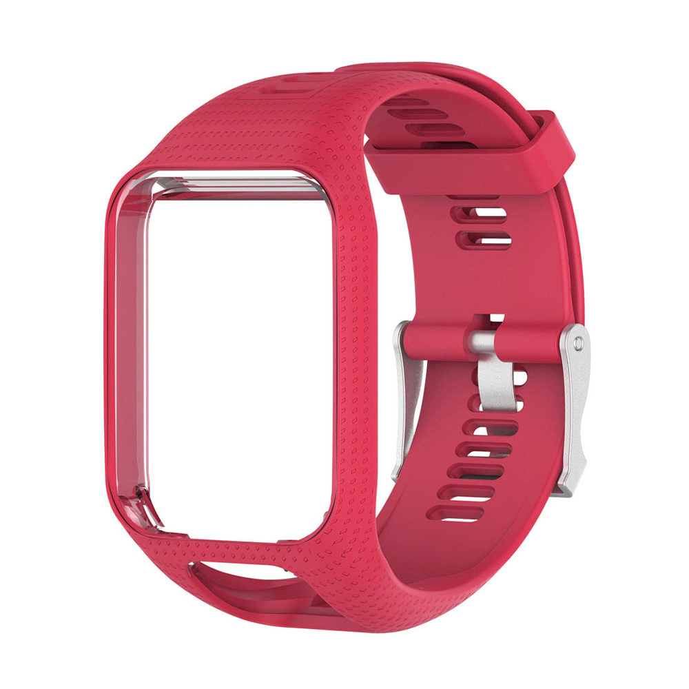 Correa de muñeca para TomTom 2 3 Runner, repuesto de pulsera de música suave, correa de reloj, correa de silicona, accesorio de pulsera de reloj: Rojo