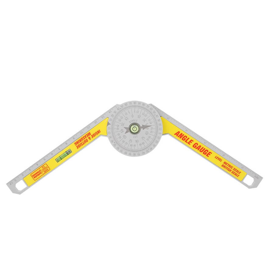 DIY Protractor 360 Degree Angle Gauge DIY Protractor Goniometer Outside Measuring British Scale Plastic Goniometer