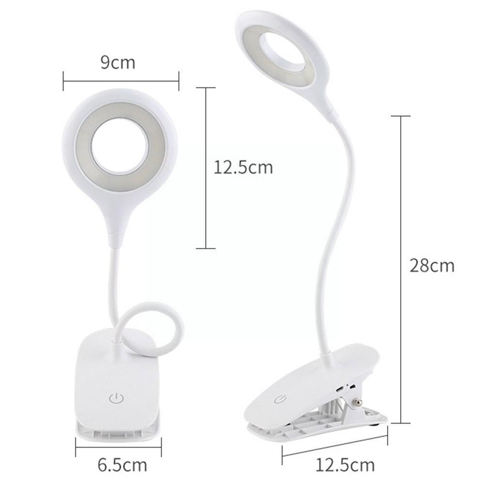 Table Lamp Clip Led With Battery Bendable Desk Lamp Gooseneck Desktop Clip Light Study Rechargeable Table Lamps Magnifier O7C7